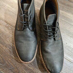Men’s RYE Black Leather Chukka Boots – Size 12